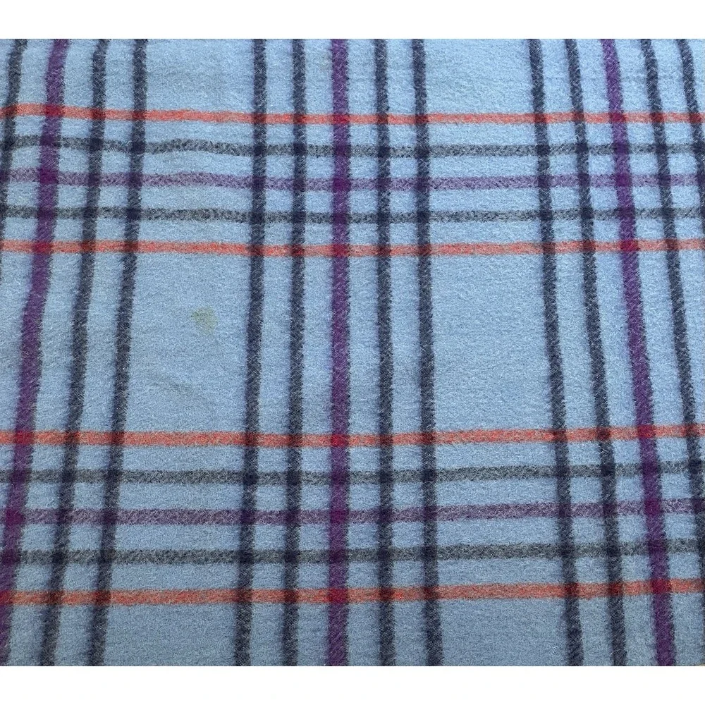 Vtg Albany Woollen Mills Blanket Australian 100% Wool Snuggle Rug Blue 51